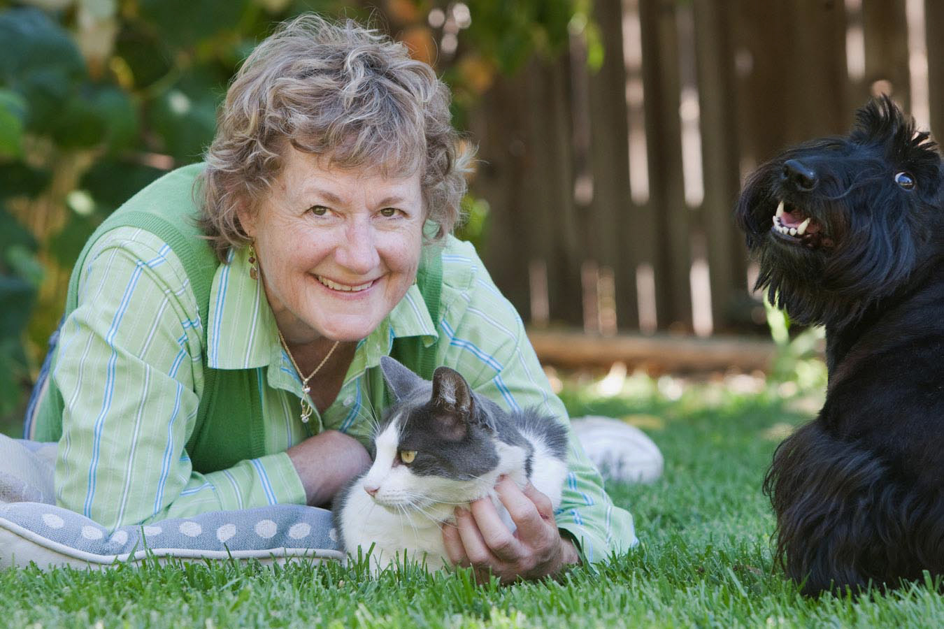 CWA President Marci Kladnik with Barney and Maggie