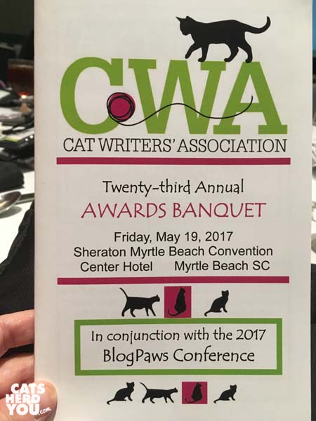 Cat Writers Association Awards booklet