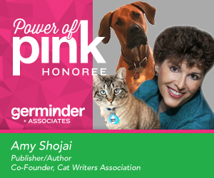 Amy Shojai is the 11th Germinder20 Power of Pink Honoree from Germinder + Associates