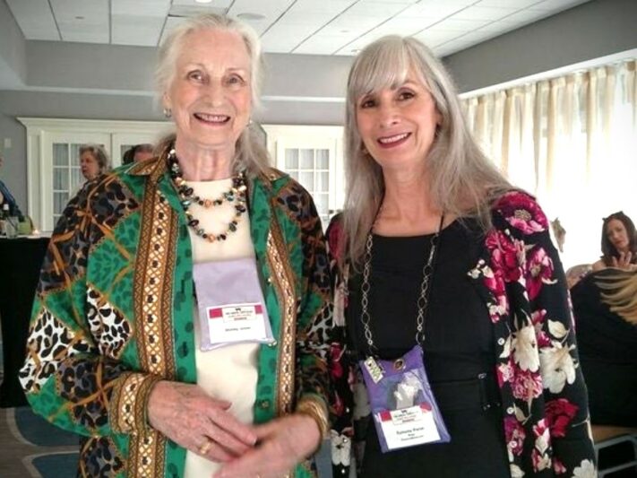 The author and her mom at the CWA Conference in 2018